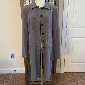Vintage Amanda Smith Gray Tailored Long Blazer / Duster - Size 14